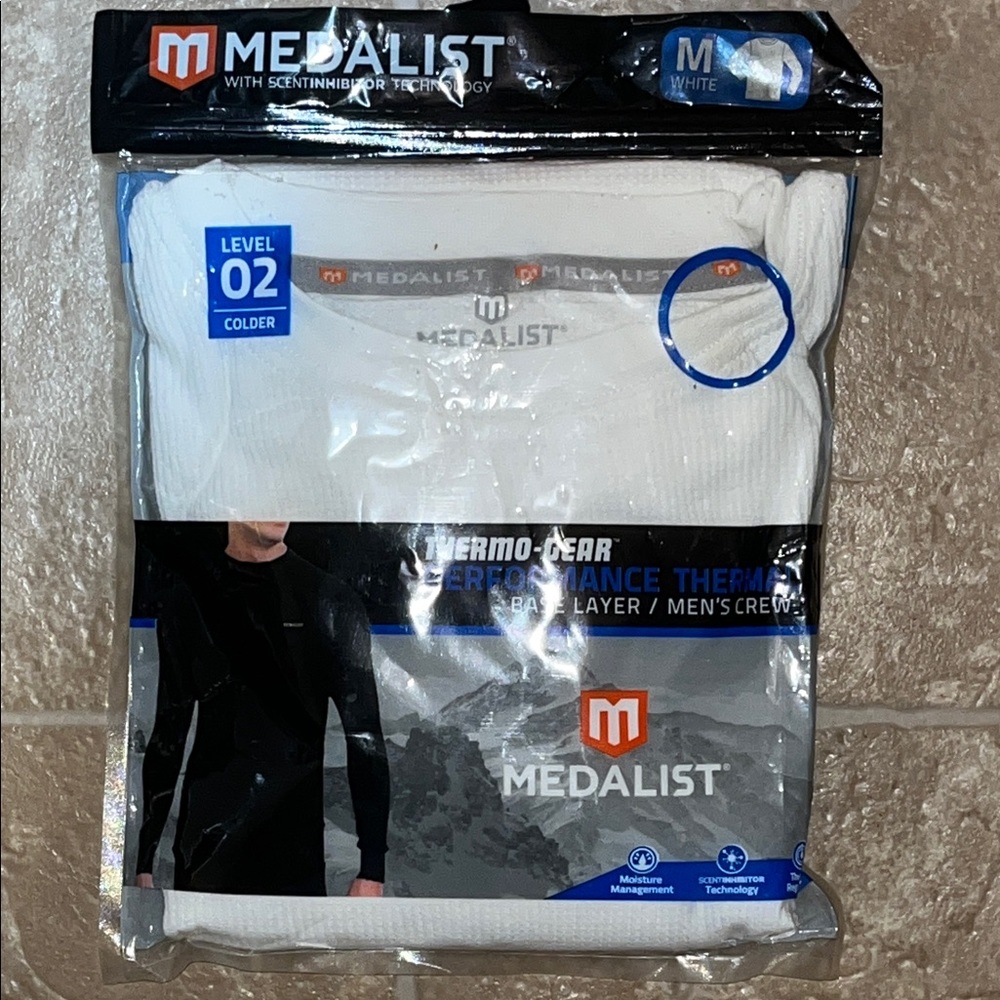 NWT Medalist White Men's Thermal Underwear